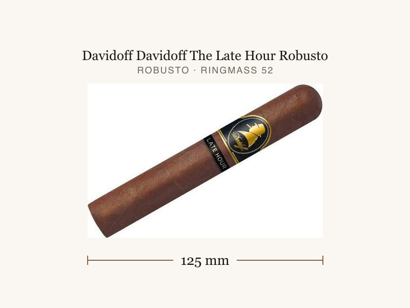 Davidoff Davidoff The Late Hour Robusto, Maßangaben: Länge 125 mm, Ringmaß 52