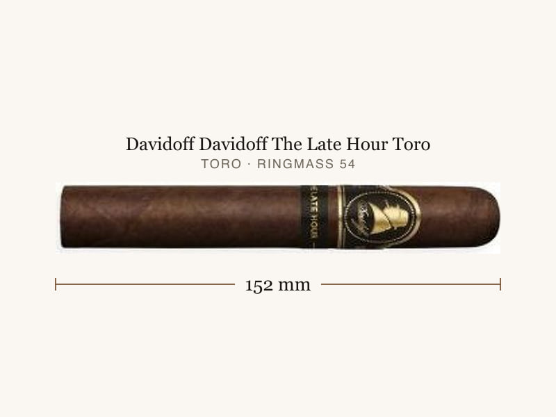 Davidoff Davidoff The Late Hour Toro, Maßangaben: Länge 152 mm, Ringmaß 54
