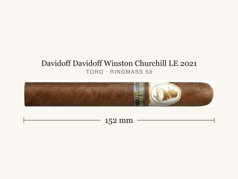 Davidoff Davidoff Winston Churchill LE 2021, Maßangaben: Länge 152 mm, Ringmaß 53