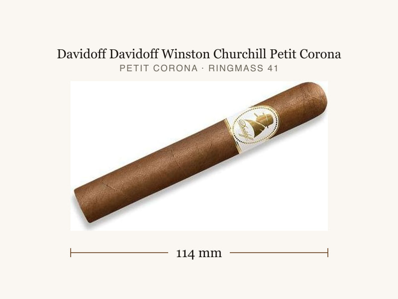 Davidoff Davidoff Winston Churchill Petit Corona, Maßangaben: Länge 114 mm, Ringmaß 41