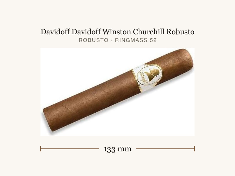 Davidoff Davidoff Winston Churchill Robusto, Maßangaben: Länge 133 mm, Ringmaß 52