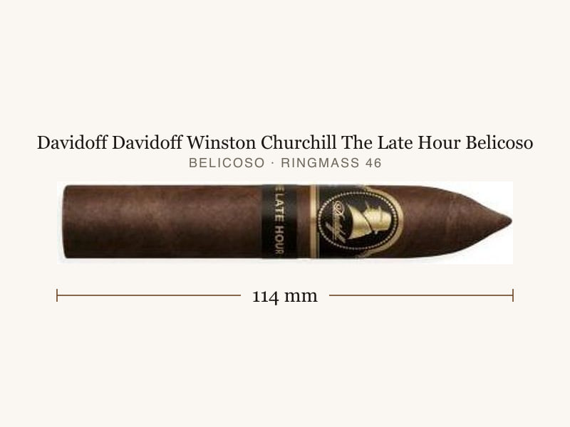 Davidoff Davidoff Winston Churchill The Late Hour Belicoso, Maßangaben: Länge 114 mm, Ringmaß 46