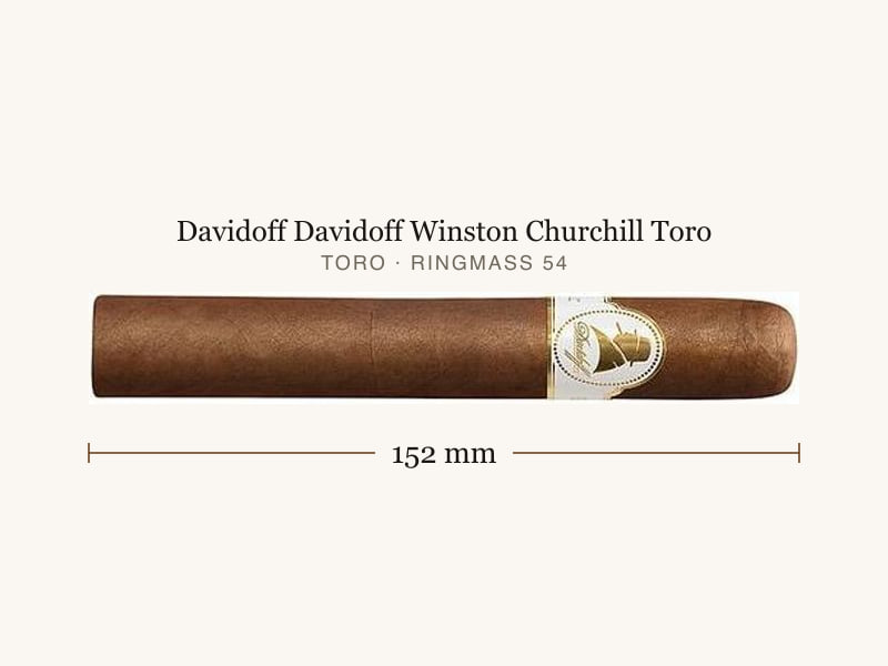 Davidoff Davidoff Winston Churchill Toro, Maßangaben: Länge 152 mm, Ringmaß 54