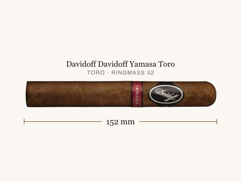 Davidoff Davidoff Yamasa Toro, Maßangaben: Länge 152 mm, Ringmaß 52