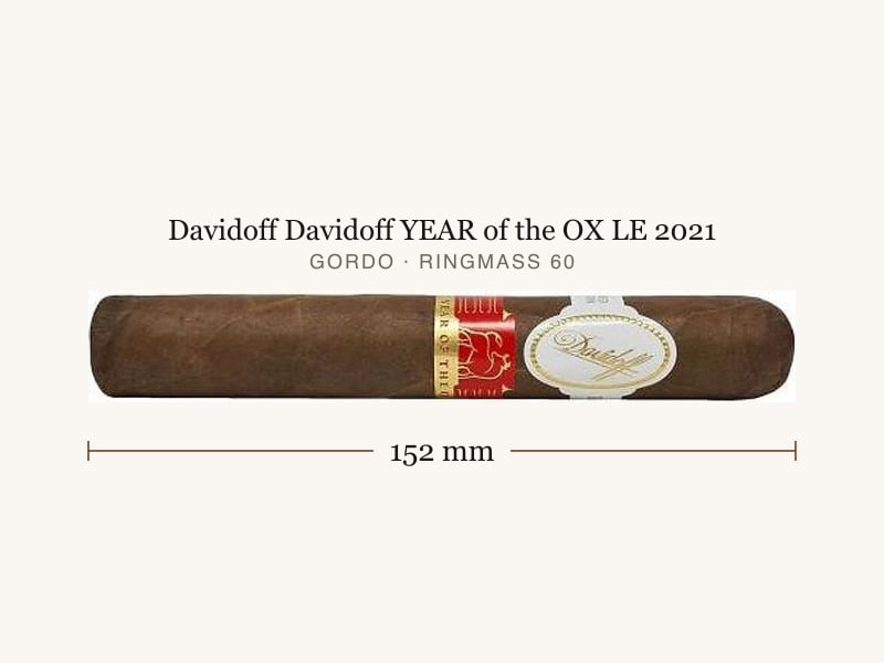 Davidoff Davidoff YEAR of the OX LE 2021, Maßangaben: Länge 152 mm, Ringmaß 60