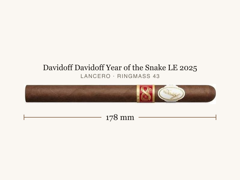 Davidoff Davidoff Year of the Snake LE 2025, Maßangaben: Länge 178 mm, Ringmaß 43