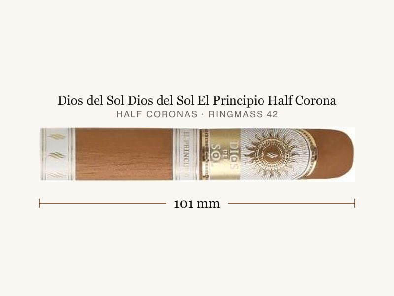 Dios del Sol Dios del Sol El Principio Half Corona, Maßangaben: Länge 101 mm, Ringmaß 42