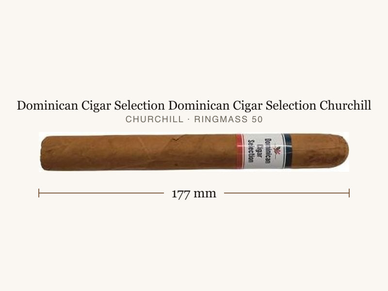 Dominican Cigar Selection Dominican Cigar Selection Churchill, Maßangaben: Länge 177 mm, Ringmaß 50