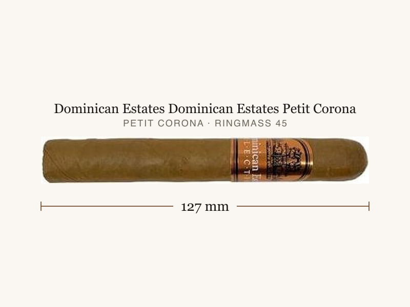 Dominican Estates Dominican Estates Petit Corona, Maßangaben: Länge 127 mm, Ringmaß 45