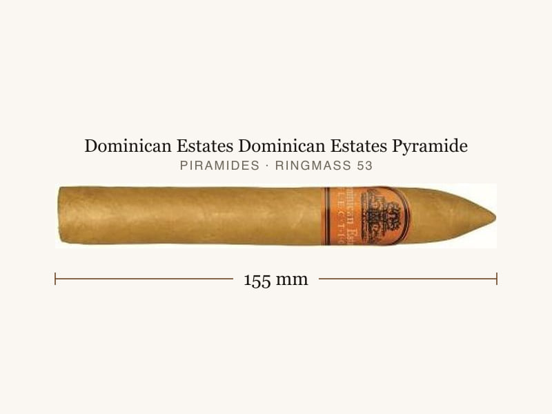 Dominican Estates Dominican Estates Pyramide, Maßangaben: Länge 155 mm, Ringmaß 53