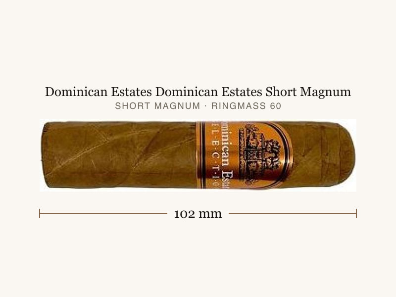 Dominican Estates Dominican Estates Short Magnum, Maßangaben: Länge 102 mm, Ringmaß 60