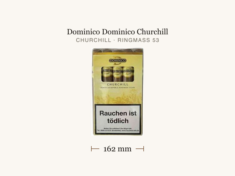 Dominico Dominico Churchill, Maßangaben: Länge 162 mm, Ringmaß 53