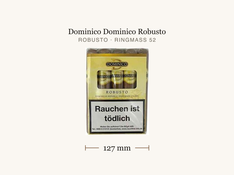 Dominico Dominico Robusto, Maßangaben: Länge 127 mm, Ringmaß 52