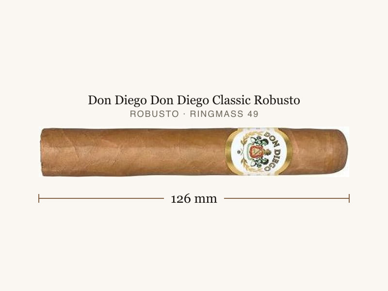 Don Diego Don Diego Classic Robusto, Maßangaben: Länge 126 mm, Ringmaß 49