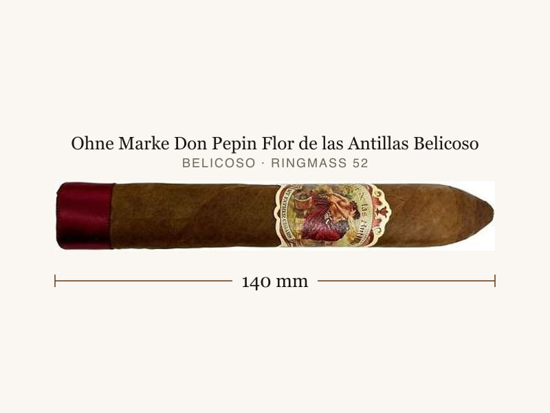 Ohne Marke Don Pepin Flor de las Antillas Belicoso, Maßangaben: Länge 140 mm, Ringmaß 52