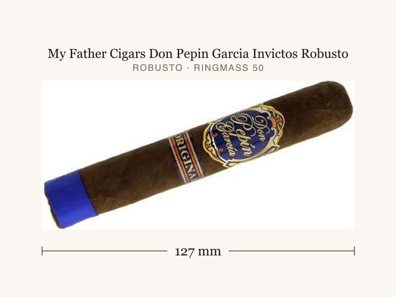 My Father Cigars Don Pepin Garcia Invictos Robusto, Maßangaben: Länge 127 mm, Ringmaß 50