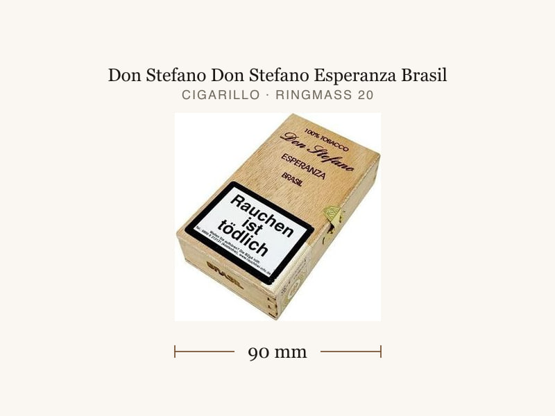 Don Stefano Don Stefano Esperanza Brasil, Maßangaben: Länge 90 mm, Ringmaß 20
