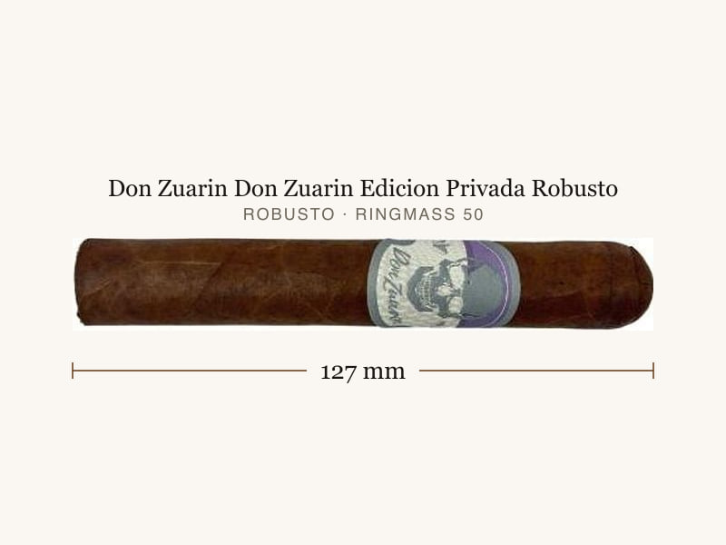 Don Zuarin Don Zuarin Edicion Privada Robusto, Maßangaben: Länge 127 mm, Ringmaß 50