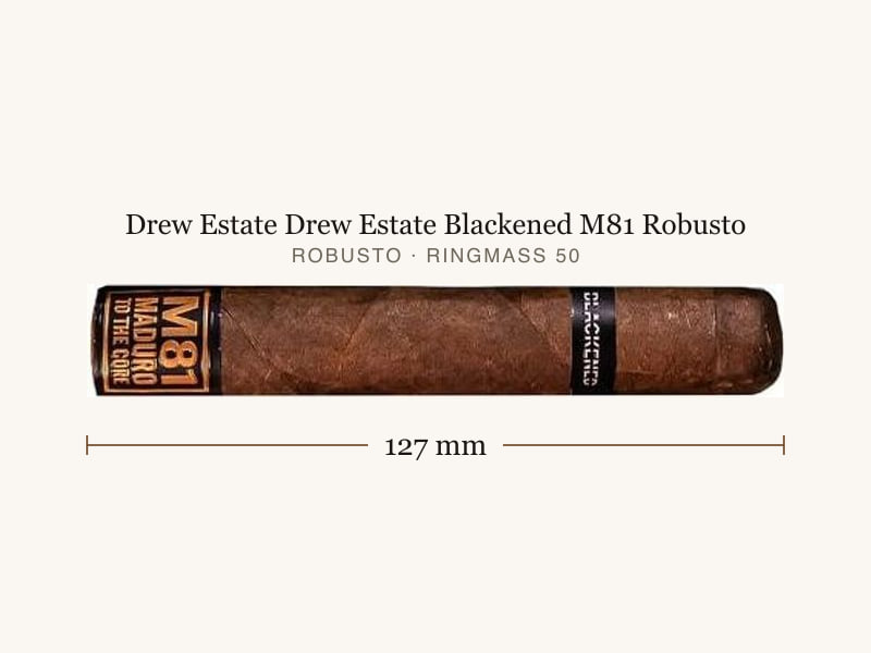 Drew Estate Drew Estate Blackened M81 Robusto, Maßangaben: Länge 127 mm, Ringmaß 50
