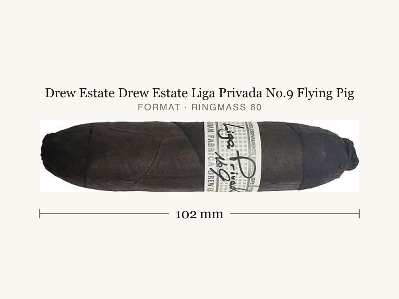 Drew Estate Drew Estate Liga Privada No.9 Flying Pig, Maßangaben: Länge 102 mm, Ringmaß 60