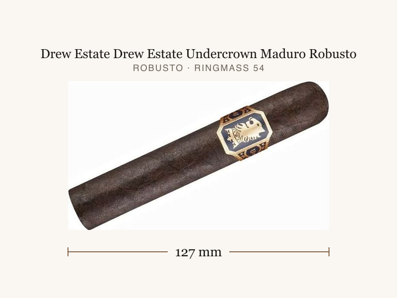 Drew Estate Drew Estate Undercrown Maduro Robusto, Maßangaben: Länge 127 mm, Ringmaß 54