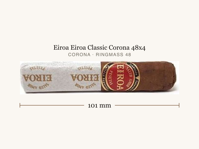 Eiroa Eiroa Classic Corona 48x4, Maßangaben: Länge 101 mm, Ringmaß 48