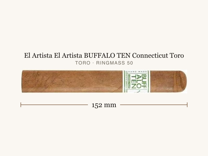 El Artista El Artista BUFFALO TEN Connecticut Toro, Maßangaben: Länge 152 mm, Ringmaß 50