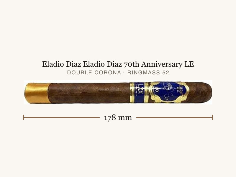 Eladio Diaz Eladio Diaz 70th Anniversary LE, Maßangaben: Länge 178 mm, Ringmaß 52