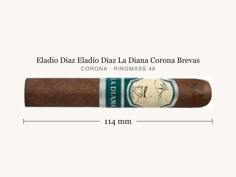 Eladio Diaz Eladio Diaz La Diana Corona Brevas, Maßangaben: Länge 114 mm, Ringmaß 46