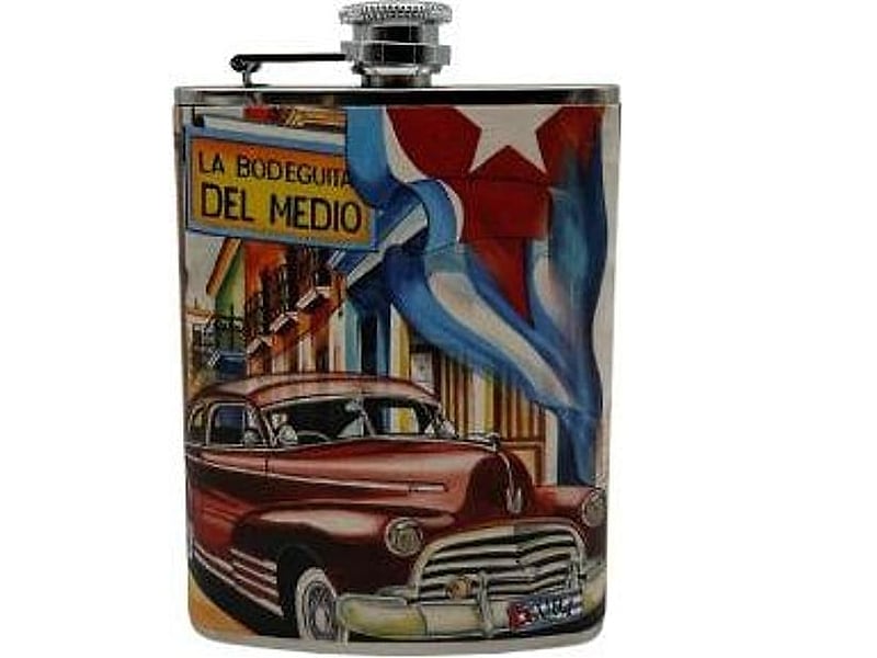 Ohne Marke Flachmann "Cuba" Design, Detailansicht