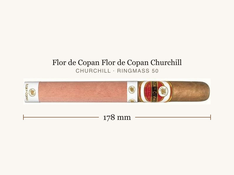 Flor de Copan Flor de Copan Churchill, Maßangaben: Länge 178 mm, Ringmaß 50