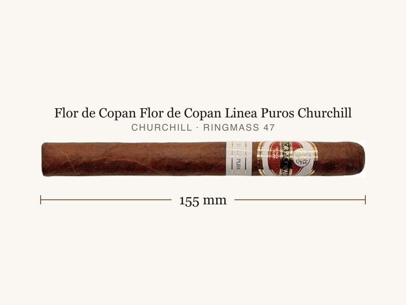 Flor de Copan Flor de Copan Linea Puros Churchill, Maßangaben: Länge 155 mm, Ringmaß 47