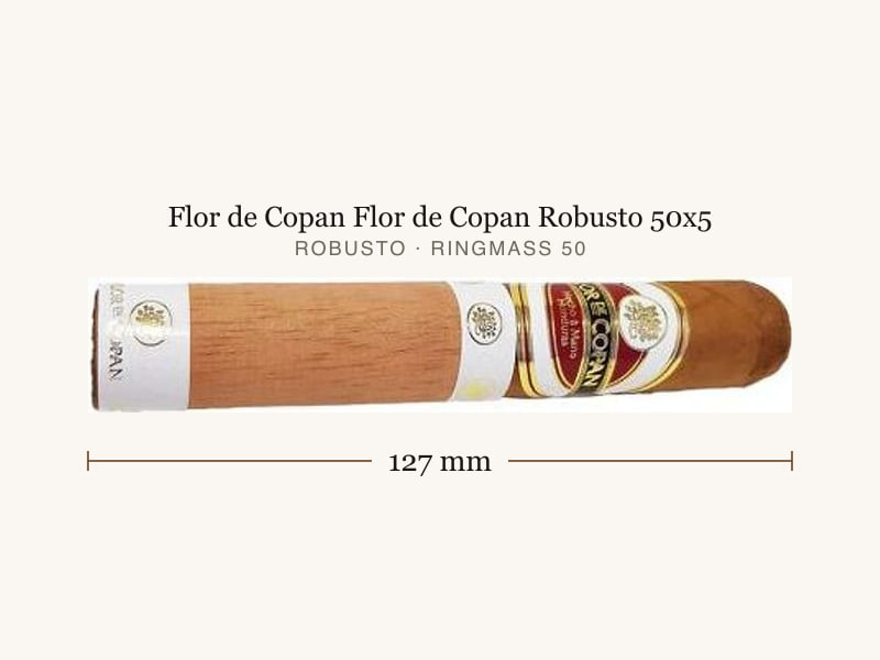 Flor de Copan Flor de Copan Robusto 50x5, Maßangaben: Länge 127 mm, Ringmaß 50