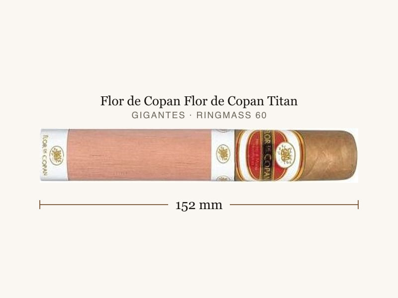 Flor de Copan Flor de Copan Titan, Maßangaben: Länge 152 mm, Ringmaß 60