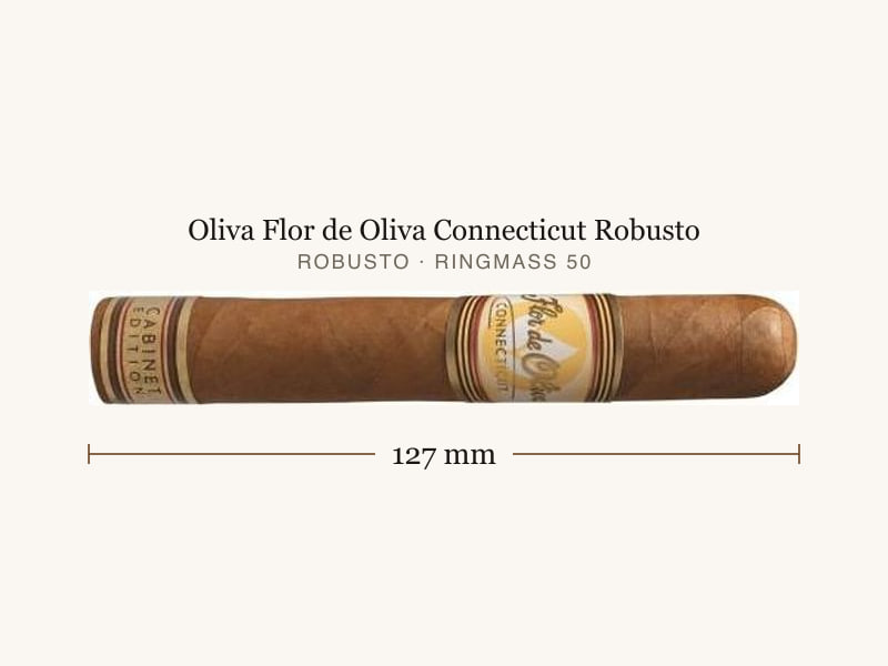Oliva Flor de Oliva Connecticut Robusto, Maßangaben: Länge 127 mm, Ringmaß 50