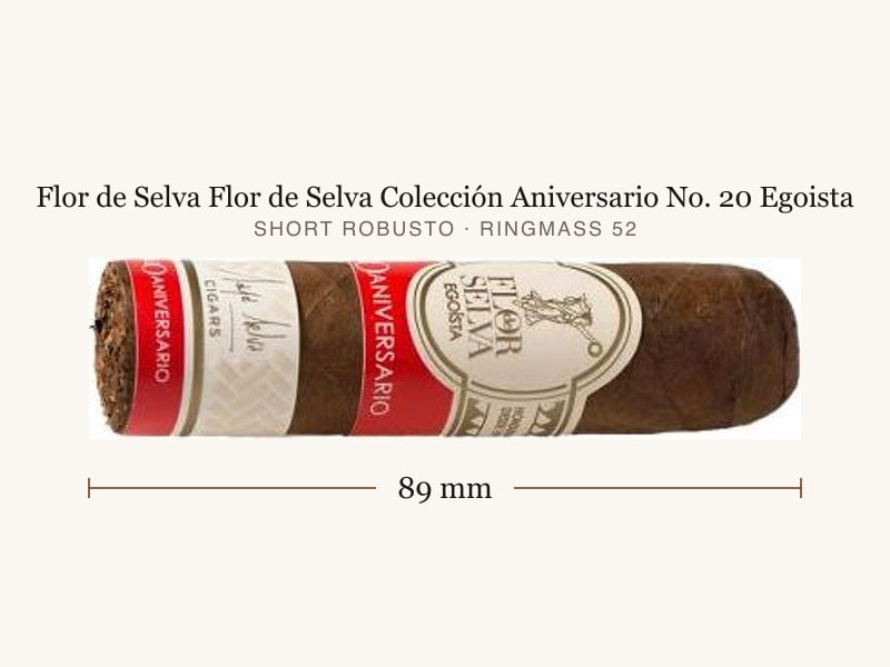 Flor de Selva Flor de Selva Colección Aniversario No. 20 Egoista, Maßangaben: Länge 89 mm, Ringmaß 52
