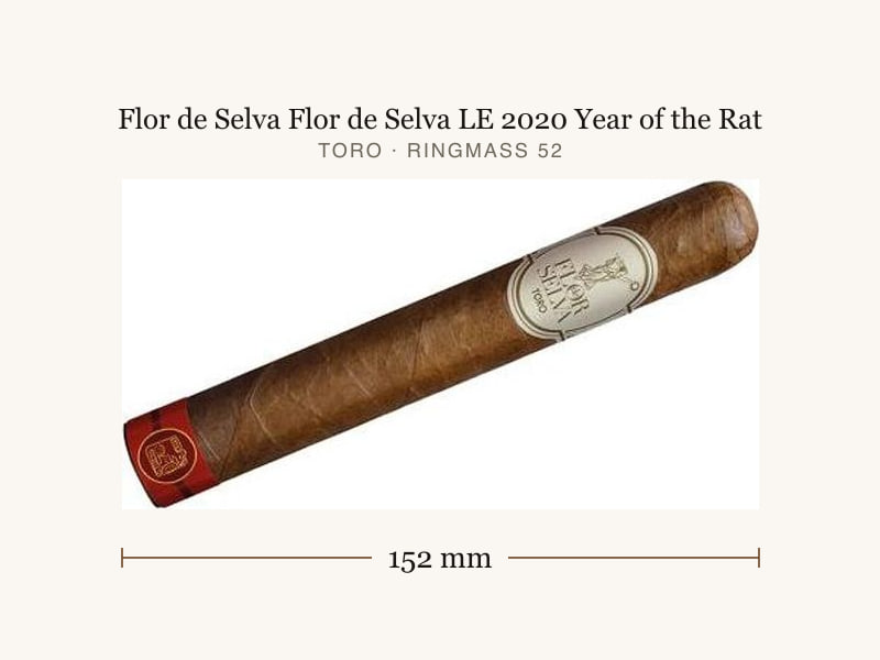Flor de Selva Flor de Selva LE 2020 Year of the Rat, Maßangaben: Länge 152 mm, Ringmaß 52