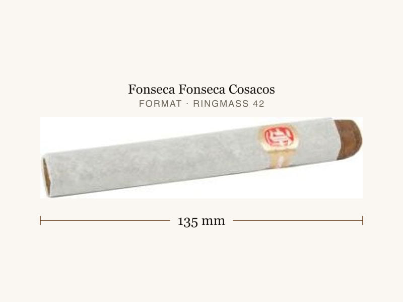 Fonseca Fonseca Cosacos, Maßangaben: Länge 135 mm, Ringmaß 42