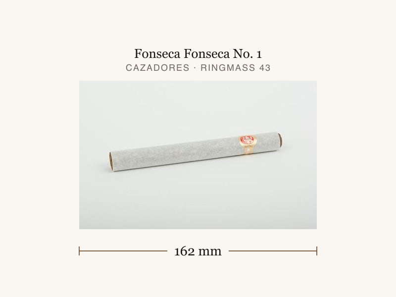 Fonseca Fonseca No. 1, Maßangaben: Länge 162 mm, Ringmaß 43