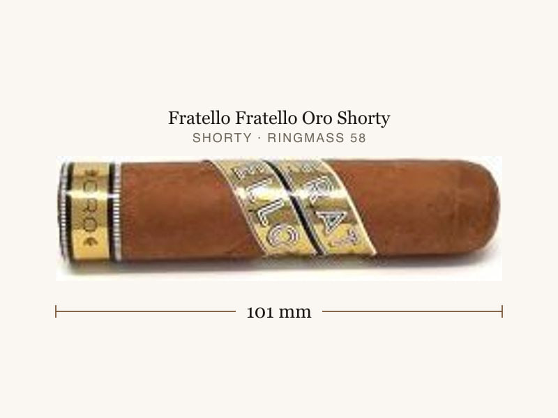 Fratello Fratello Oro Shorty, Maßangaben: Länge 101 mm, Ringmaß 58