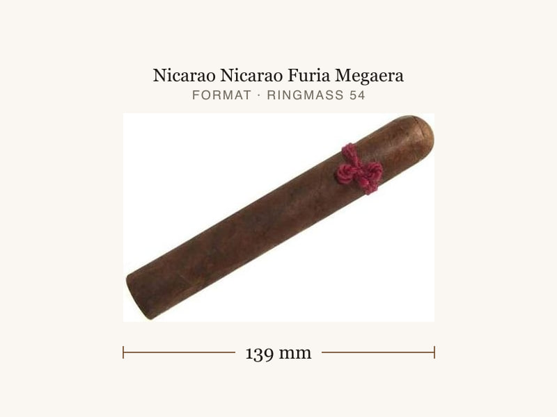Nicarao Nicarao Furia Megaera, Maßangaben: Länge 139 mm, Ringmaß 54