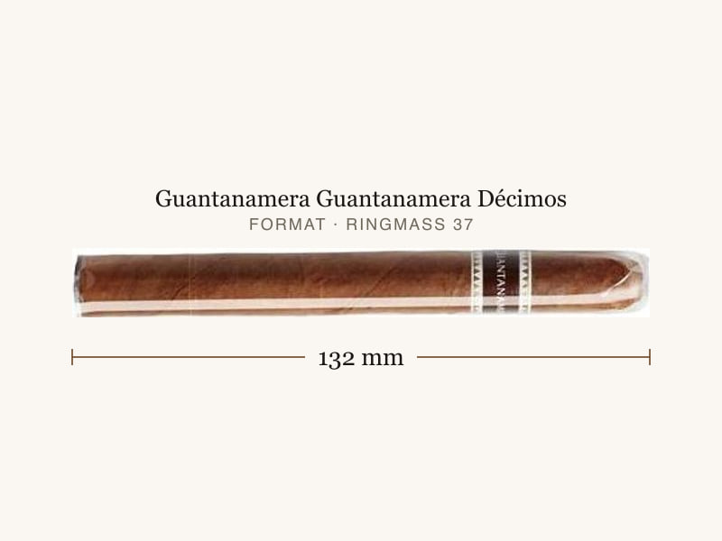 Guantanamera Guantanamera Décimos, Maßangaben: Länge 132 mm, Ringmaß 37