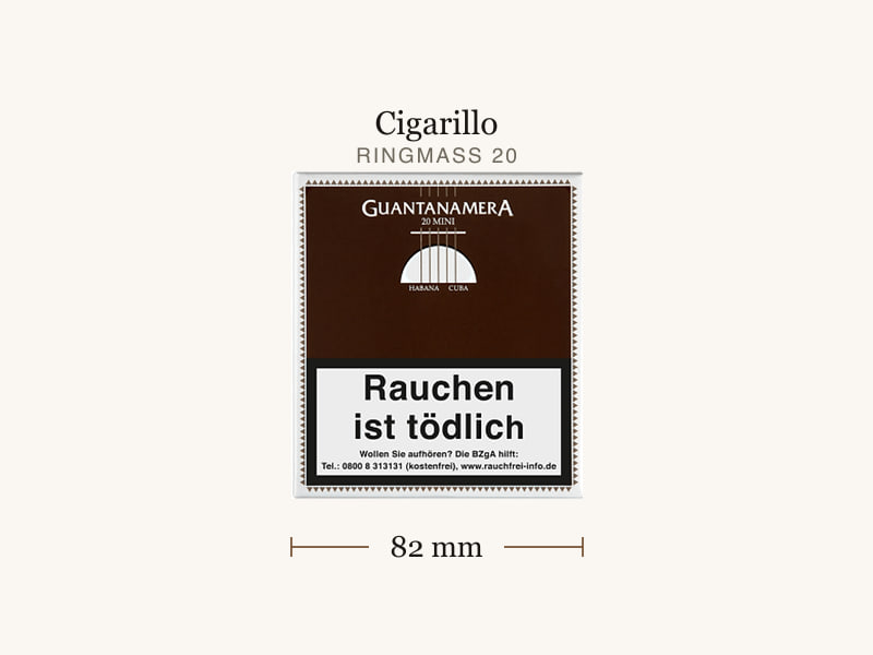 Guantanamera Guantanamera Mini, Maßangaben: Länge 82 mm, Ringmaß 20