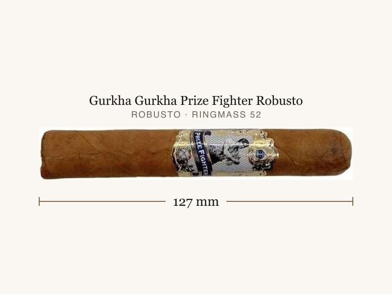 Gurkha Gurkha Prize Fighter Robusto, Maßangaben: Länge 127 mm, Ringmaß 52