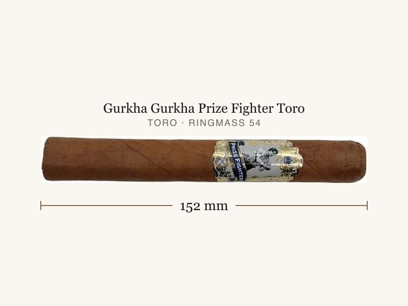 Gurkha Gurkha Prize Fighter Toro, Maßangaben: Länge 152 mm, Ringmaß 54