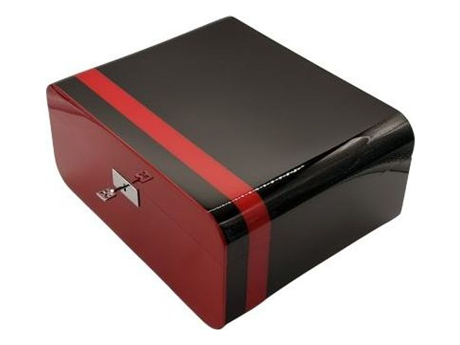 Guy Janot Classic Humidor schwarz/rot - 50 Zigarren