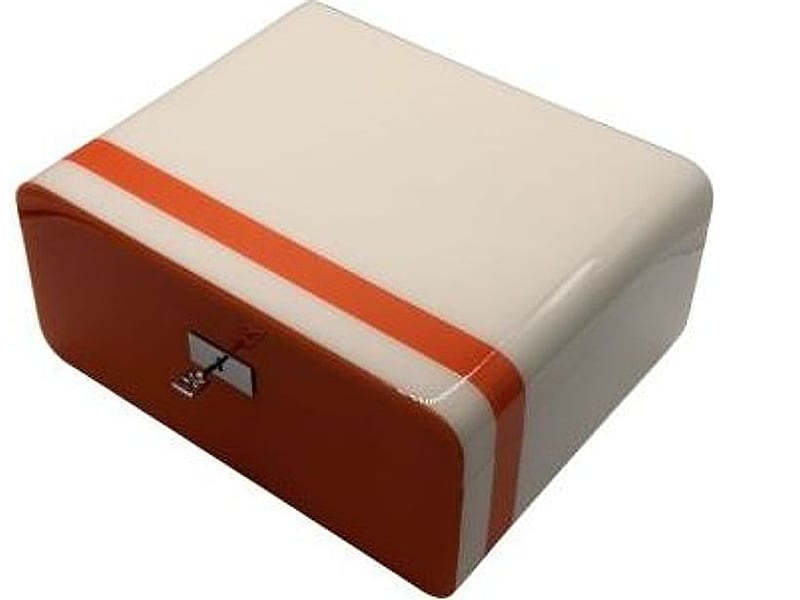 Ohne Marke Guy Janot Classic Humidor weiß/orange - 50 Zigarren, Detailansicht