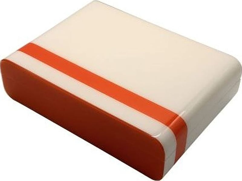 Guy Janot Guy Janot Classic Humidor weiß-orange - 20 Zigarren, Detailansicht