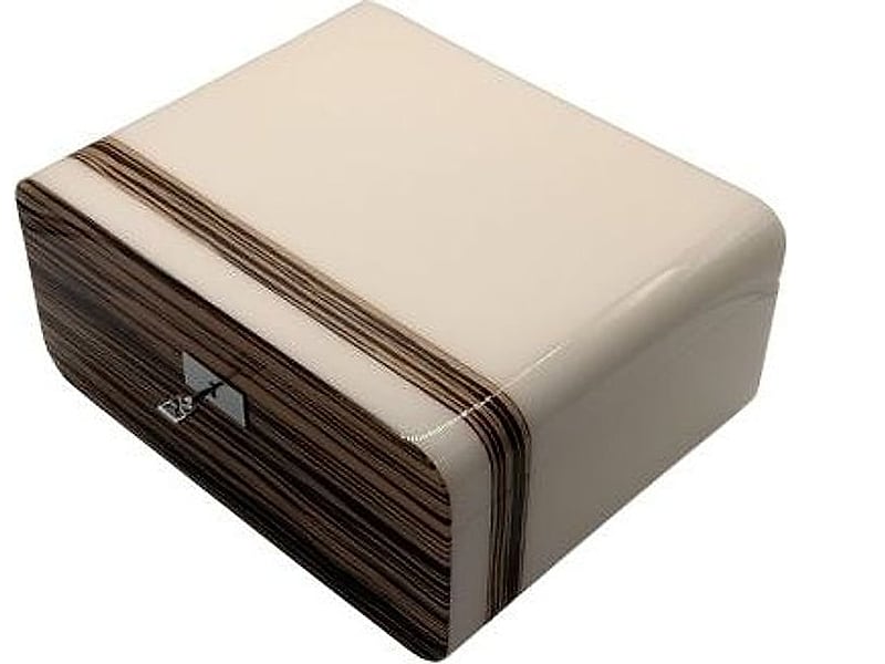 Ohne Marke Guy Janot Classic Humidor Zebrano Weiß - 50 Zigarren, Detailansicht