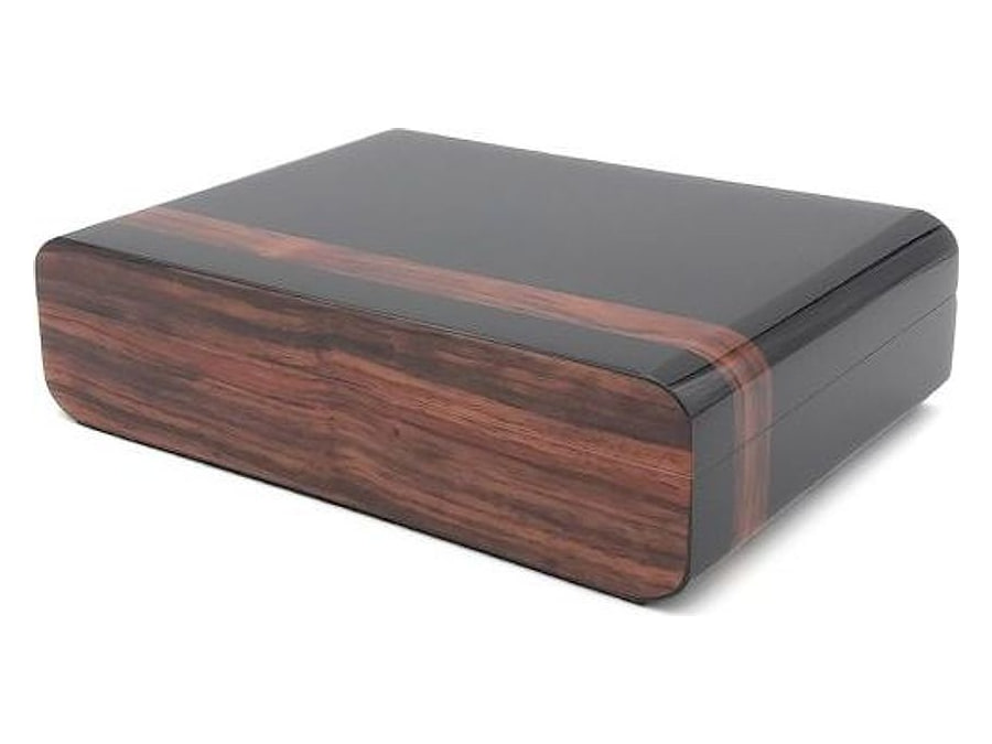 Guy Janot Humidor Schwarz/Makassar Lack für 25 Zigarren